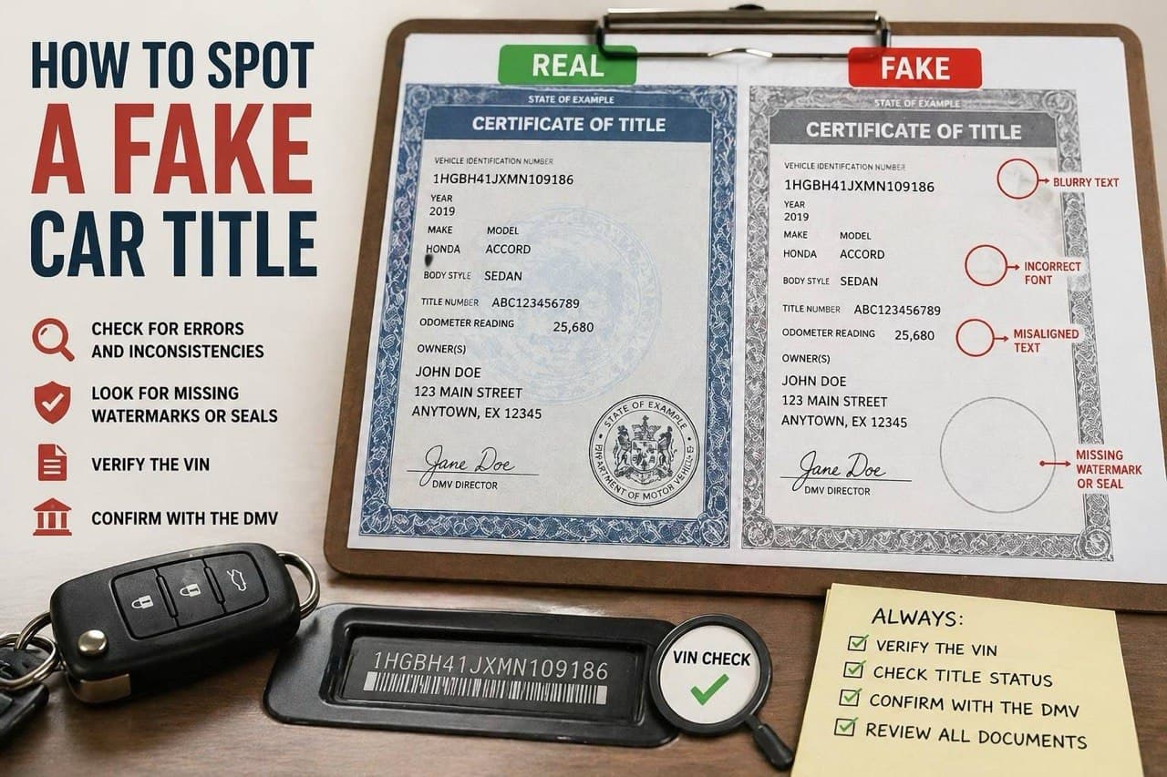 {"root":{"children":[{"children":[{"detail":0,"format":0,"mode":"normal","style":"","text":"How to Spot a Fake Car Title (Avoid Costly Mistakes)","type":"text","version":1}],"direction":null,"format":"","indent":0,"type":"paragraph","version":1,"textFormat":0,"textStyle":""}],"direction":null,"format":"","indent":0,"type":"root","version":1}}